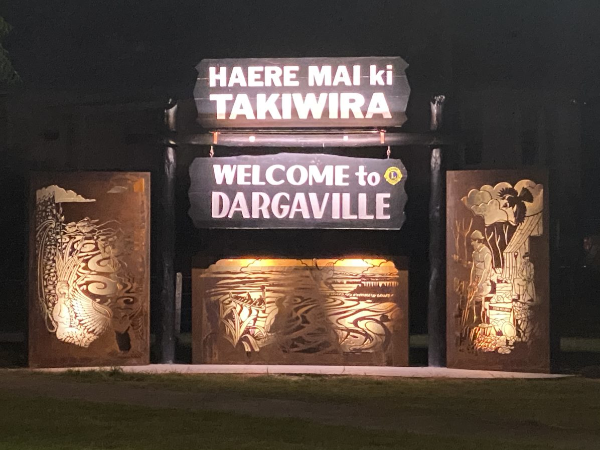 Haere Mai Ki Takiwira - Welcome to Dargaville signs blessed